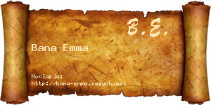 Bana Emma névjegykártya