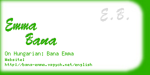 emma bana business card